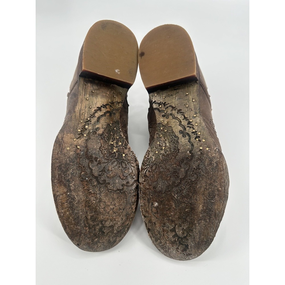PATINA VIE BY LANE COWGIRL ANKLE BOOTIES WOMEN'S SIZE 7.5 BROWN - Picture 13 of 13
